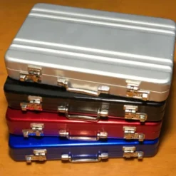 Lock Box Modeling Suitcase Aluminum Metal Business Card Holder Card Case