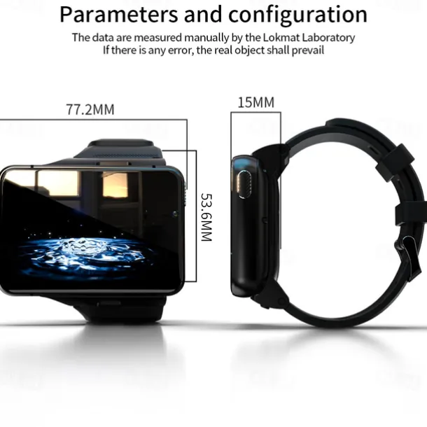 LOKMAT APPLLP Max Smart Watch 2.88 inch Smartwatch Fitness Running Watch 4G LTE Cellular Smartwatch Phone Bluetooth Pedometer Sleep Tracker Sedentary Reminder Compatible with Android iOS Women Men