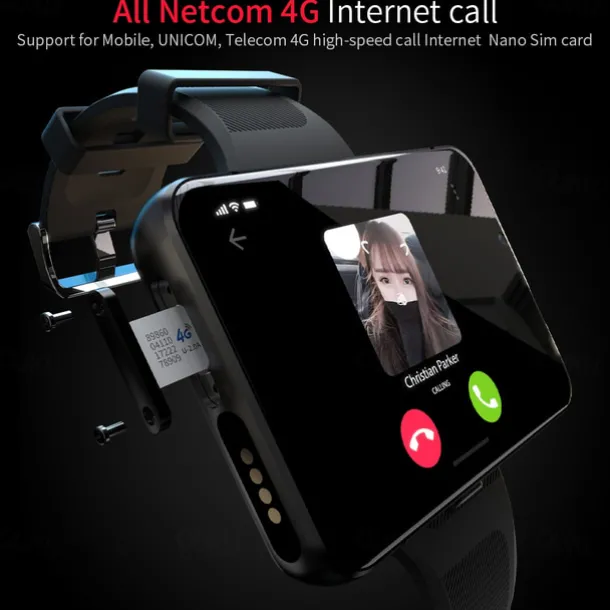 LOKMAT APPLLP Max Smart Watch 2.88 inch Smartwatch Fitness Running Watch 4G LTE Cellular Smartwatch Phone Bluetooth Pedometer Sleep Tracker Sedentary Reminder Compatible with Android iOS Women Men