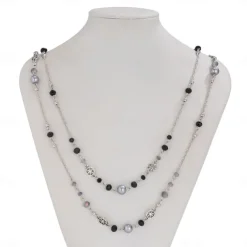 Long Necklace Imitation Pearl Women's Elegant Vintage Layered Cute Wedding Circle Necklace For Wedding Party Daily