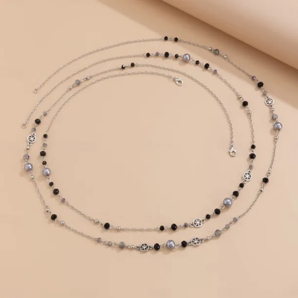 Long Necklace Imitation Pearl Women's Elegant Vintage Layered Cute Wedding Circle Necklace For Wedding Party Daily