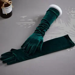 Long Opera Party Gloves 1920s Flapper Gatsby Accessories Velvet Elbow Gloves Elegant Retro Vintage 1950s New Year Wedding Party Evening