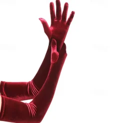 Long Opera Party Gloves 1920s Flapper Gatsby Accessories Velvet Elbow Gloves Elegant Retro Vintage 1950s New Year Wedding Party Evening