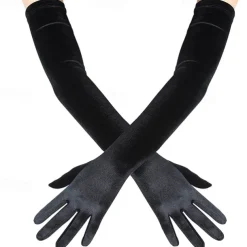 Long Opera Party Gloves 1920s Flapper Gatsby Accessories Velvet Elbow Gloves Elegant Retro Vintage 1950s New Year Wedding Party Evening