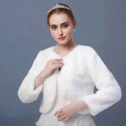 Long Sleeve Coats / Jackets Faux Fur Wedding / Party / Evening Women's Wrap With Splicing