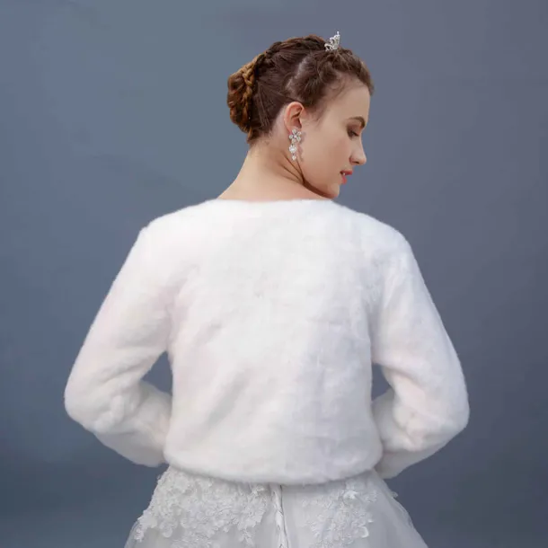 Long Sleeve Coats / Jackets Faux Fur Wedding / Party / Evening Women's Wrap With Splicing