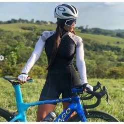 Long Sleeve Triathlon Tri Suit Black Bike Quick Dry Breathable Sports Patchwork Clothing Apparel