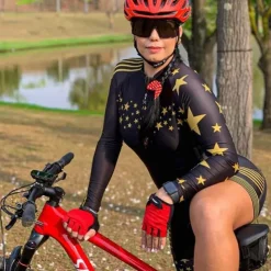 Long Sleeve Triathlon Tri Suit Black Bike Quick Dry Breathable Sports Patchwork Clothing Apparel