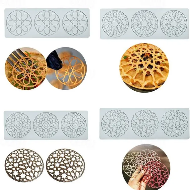 Long Strip Love Bubble Fondant Lace Pad Diy Baking Decoration Molecular Cooking Printing Mold