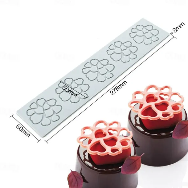Long Strip Love Bubble Fondant Lace Pad Diy Baking Decoration Molecular Cooking Printing Mold