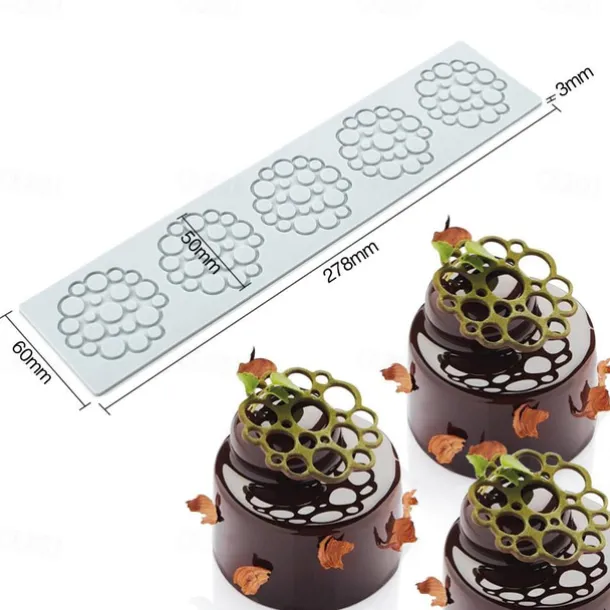 Long Strip Love Bubble Fondant Lace Pad Diy Baking Decoration Molecular Cooking Printing Mold