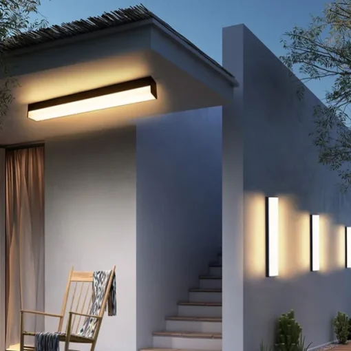 Long Wall Lamp 30/48/60/90cm Modern LED Lights, Warm White Waterproof Acrylic Sconce Lantern for Living Room, Bathroom, Garage, Patio