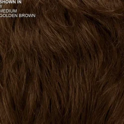 Long Wig with Swept Bangs and Bouncy Curls / Multi-Tonal Shades of Blonde Silver Brown and Red