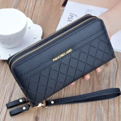 Long Women's Wallet Female Purses Tassel Coin Purse Card Holder Wallets Double Zipper Pu Leather Clutch Luxury Money Phone Bag
