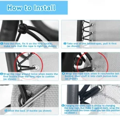 Lounge chair accessories black tie rope nap folding chair tie rope folding chair replacement rope lounge chair rope