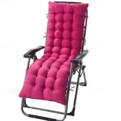 Lounge Chair Cushion Tufted Outdoor Rocking Seat Deck Chaise Pad Recliner Mat Recliner Cushion