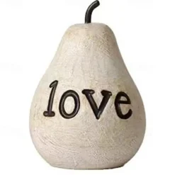 Love Mom Pear Sculpture Mother's Day Birthday Gift Home Decoration Resin Craft