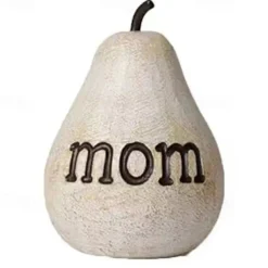 Love Mom Pear Sculpture Mother's Day Birthday Gift Home Decoration Resin Craft