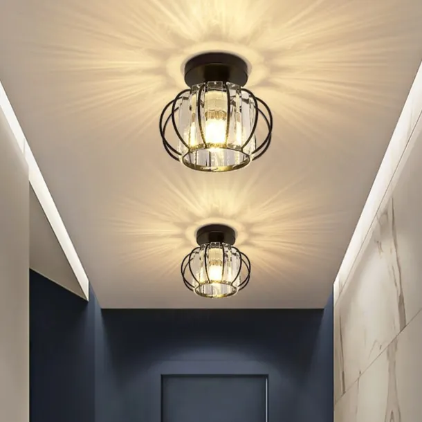 L.T LIGHTS LED Ceiling Light Industrial Cage Style Chandelier Flush Mount Lights Metal Modern Style Painted Finishes Ceiling Lamp for Corridor 110-240V