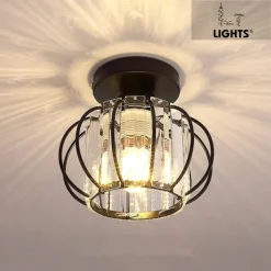 L.T LIGHTS LED Ceiling Light Industrial Cage Style Chandelier Flush Mount Lights Metal Modern Style Painted Finishes Ceiling Lamp for Corridor 110-240V