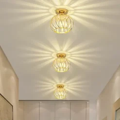 L.T LIGHTS LED Ceiling Light Industrial Cage Style Chandelier Flush Mount Lights Metal Modern Style Painted Finishes Ceiling Lamp for Corridor 110-240V