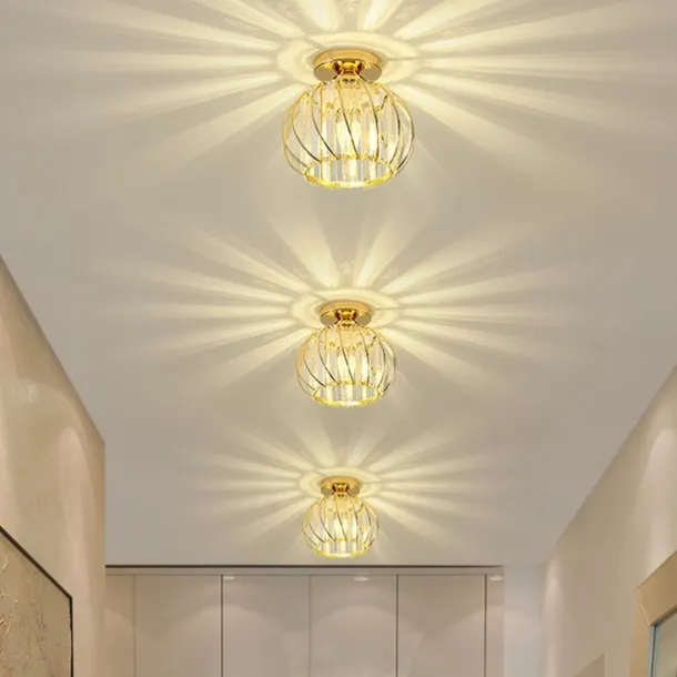 L.T LIGHTS LED Ceiling Light Industrial Cage Style Chandelier Flush Mount Lights Metal Modern Style Painted Finishes Ceiling Lamp for Corridor 110-240V