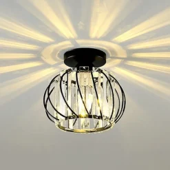 L.T LIGHTS LED Ceiling Light Industrial Cage Style Chandelier Flush Mount Lights Metal Modern Style Painted Finishes Ceiling Lamp for Corridor 110-240V
