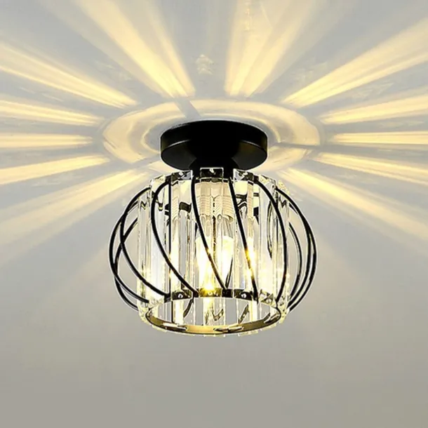 L.T LIGHTS LED Ceiling Light Industrial Cage Style Chandelier Flush Mount Lights Metal Modern Style Painted Finishes Ceiling Lamp for Corridor 110-240V
