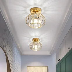 L.T LIGHTS LED Ceiling Light Industrial Cage Style Chandelier Flush Mount Lights Metal Modern Style Painted Finishes Ceiling Lamp for Corridor 110-240V