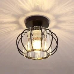 L.T LIGHTS LED Ceiling Light Industrial Cage Style Chandelier Flush Mount Lights Metal Modern Style Painted Finishes Ceiling Lamp for Corridor 110-240V