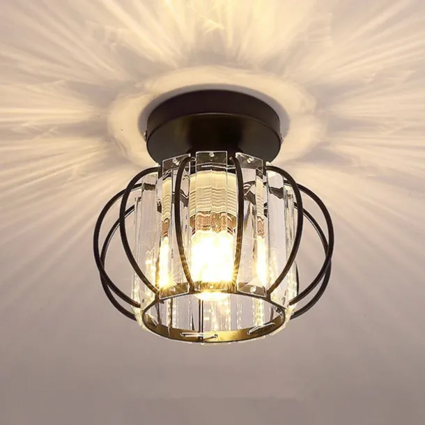 L.T LIGHTS LED Ceiling Light Industrial Cage Style Chandelier Flush Mount Lights Metal Modern Style Painted Finishes Ceiling Lamp for Corridor 110-240V
