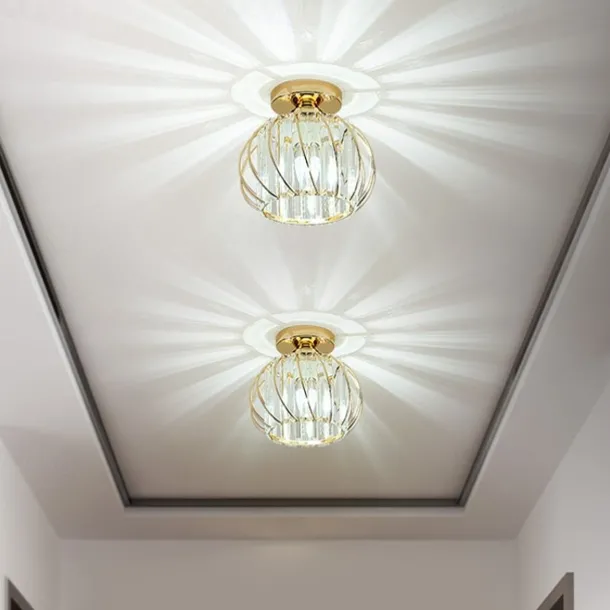 L.T LIGHTS LED Ceiling Light Industrial Cage Style Chandelier Flush Mount Lights Metal Modern Style Painted Finishes Ceiling Lamp for Corridor 110-240V