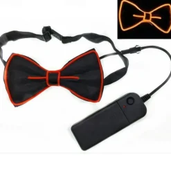 Luminous Light Up Bow Tie LED El Wire Tie For Christmas Rave Party Gift Novelty Party Dress