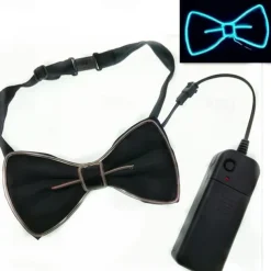 Luminous Light Up Bow Tie LED El Wire Tie For Christmas Rave Party Gift Novelty Party Dress