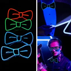 Luminous Light Up Bow Tie LED El Wire Tie For Christmas Rave Party Gift Novelty Party Dress