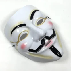 Luminous V-Shaped Cold Light Led Plastic Vendetta Four-Color Mask Halloween Horror Masquerade Party Props
