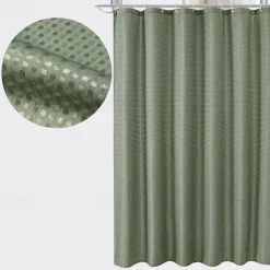 Luxury Waffle Weave Shower Curtain 180cm*180cm(70