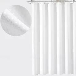Luxury Waffle Weave Shower Curtain 180cm*180cm(70