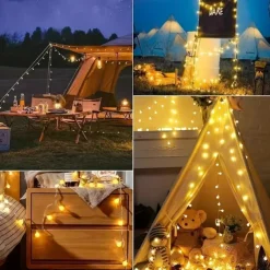 10M 80 LED Globe String Lights Battery Powered, Outdoor String Lights for Christmas, Party, Garden & Holiday Decor