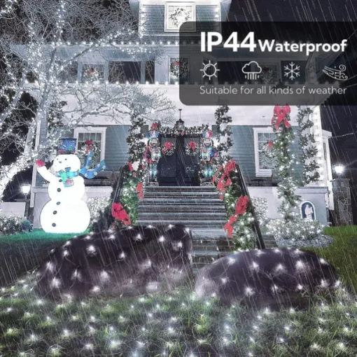 3*2M 192 LED Net Lights Outdoor Mesh Lights,8 Modes Net Lights for Bushes Plug in, Waterproof Christmas Halloween Decoration Net String Lights for Bushes Ceiling Wedding Indoor Outdoor(9.8ft x 6.6ft)