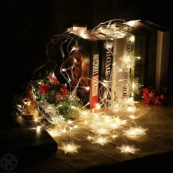3.5m 96 LED Snowflake Star Curtain Lights 8 Flash Modes, Waterproof Fairy Garland Christmas Lights for Window & Outdoor Holiday Décor
