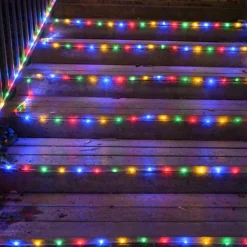 22M 200 Leds Outdoor waterproof solar tube light string, Christmas, New Year, holiday, wedding, courtyard fence, steps, balcony atmosphere decoration light string