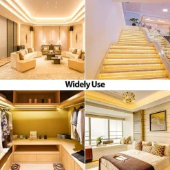 2~5m COB LED Strip Ligh 640/960/1600 LEDs 10mm Warm White Red Blue Yellow 12V for Under Cabinet Vanity Mirror Bedroom Kitchen