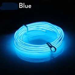 5m EL Wire for Car Interior Strip Lights with USB Flexible LED Neon Atmosphere Ambient Rope Tape Light for Car Door