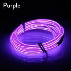 5m EL Wire for Car Interior Strip Lights with USB Flexible LED Neon Atmosphere Ambient Rope Tape Light for Car Door