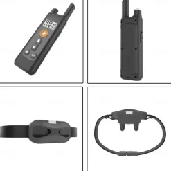 800m Electric Dog Training Collar Waterproof Rechargeable Remote Control With Lock Button Shock Vibration Sound Type C Charger