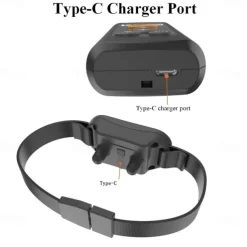 800m Electric Dog Training Collar Waterproof Rechargeable Remote Control With Lock Button Shock Vibration Sound Type C Charger