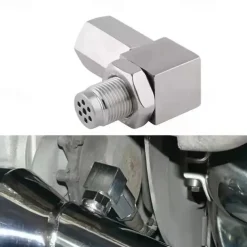 M18*1.5 Exhaust Catalyst Rear Oxygen Sensor Spacer 90 Degree Mini Catalyst Lambda O2 Adapter CEL Fix