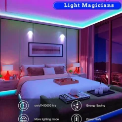 20M 65.6ft LED Strip Lights RGB Color Changing SMD 5050 Tape Lights Flexible for Bedroom Kitchen DIY Home Decoration 12V 10A