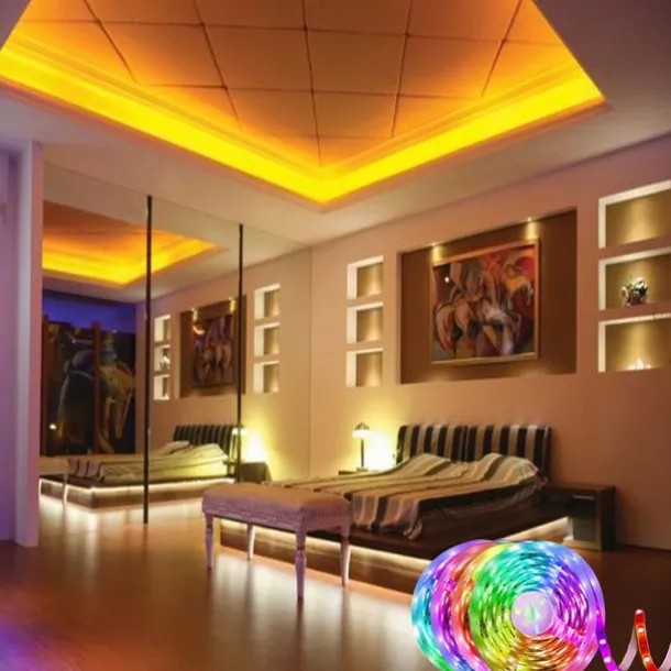 20M 65.6ft LED Strip Lights RGB Color Changing SMD 5050 Tape Lights Flexible for Bedroom Kitchen DIY Home Decoration 12V 10A
